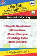 Lake Erie Fishing Map, Lake-Central Basin West Fishing Map (Ruggles Beach  to Geneva Fishing Map, OH)